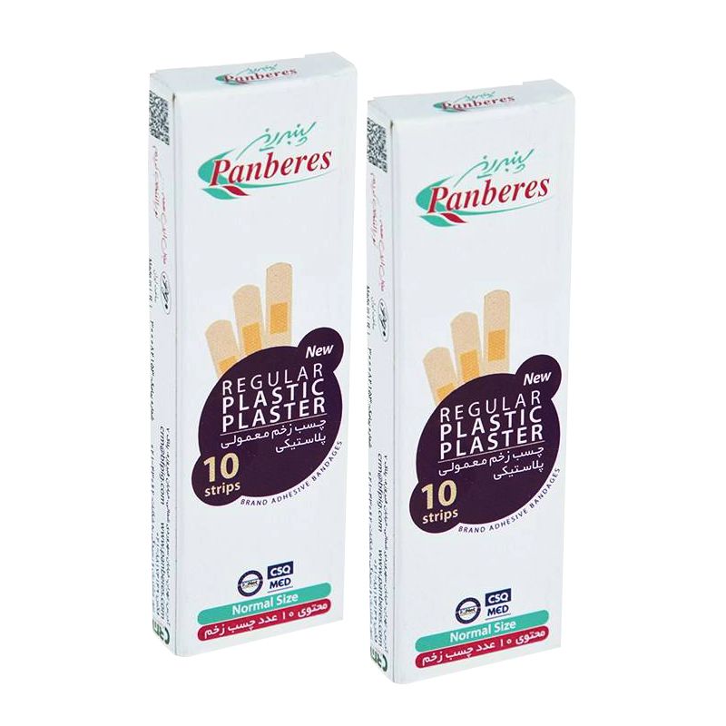 چسب زخم پنبه ریز مدل regular plastic مجموعه 2 عددی